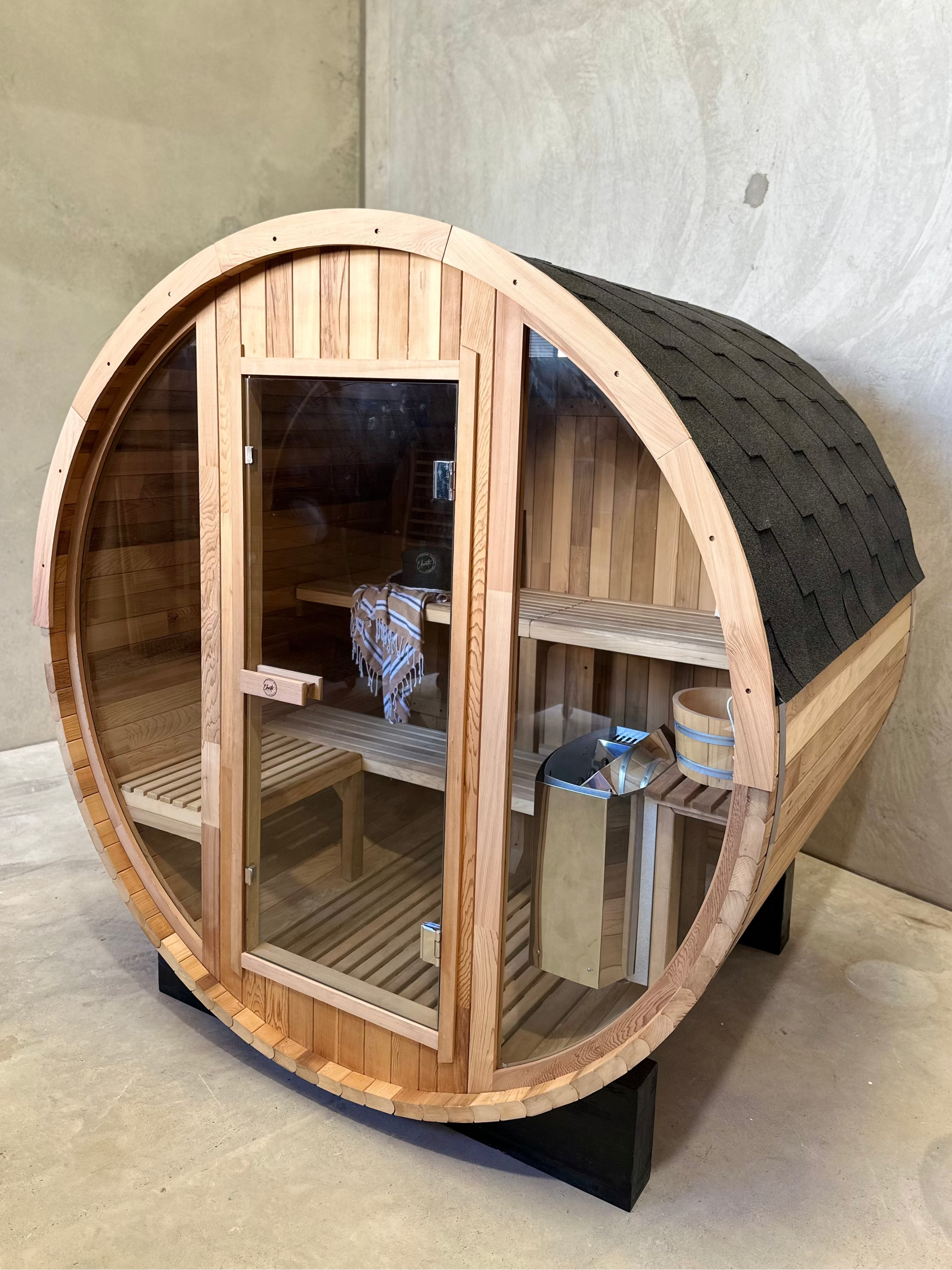 Outlook 4 Person Traditional Cedar Barrel Sauna