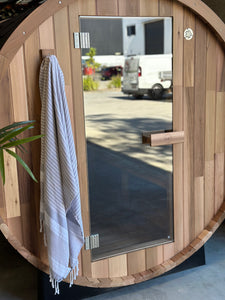 Cove Rearview 4 Person Traditional Cedar Barrel Sauna