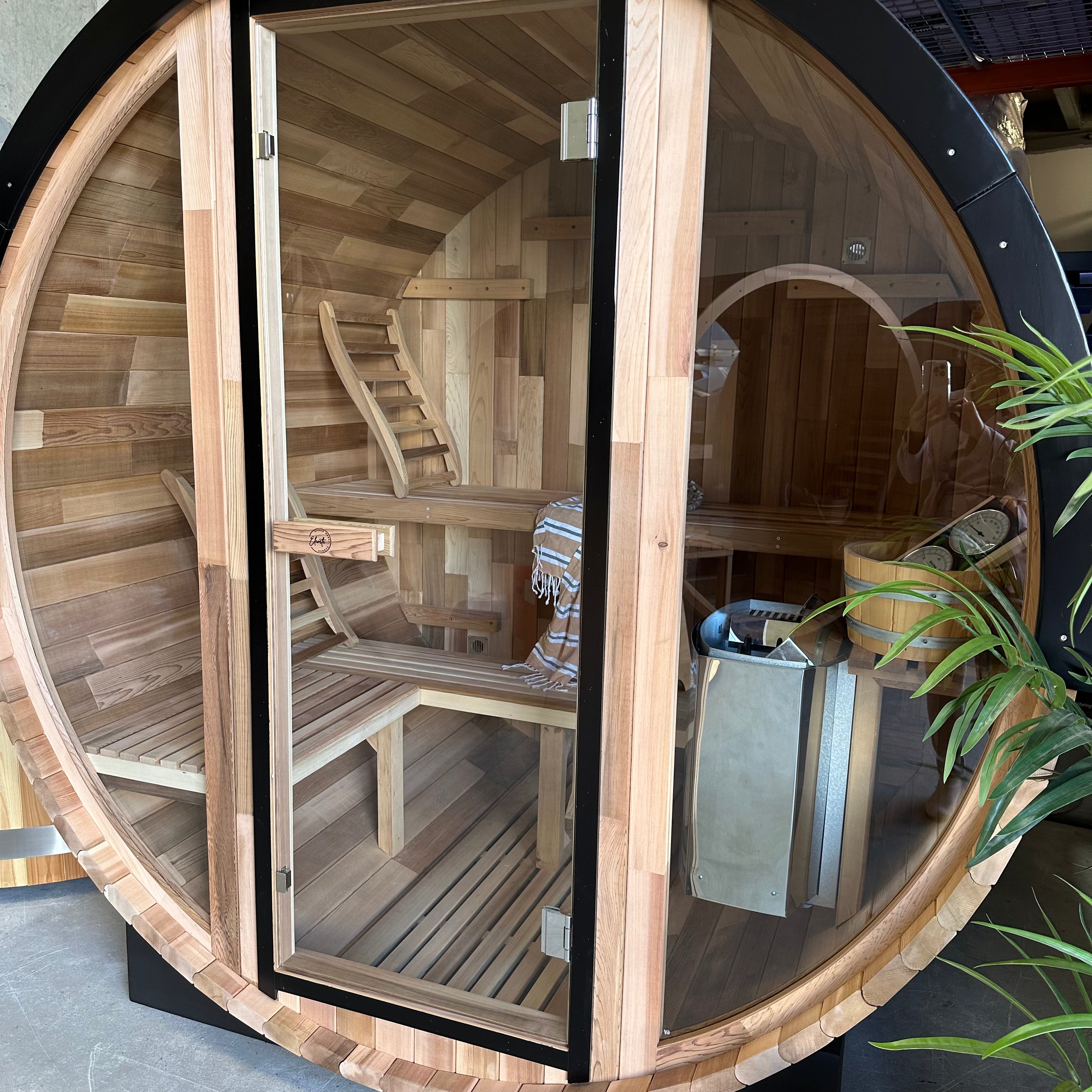 Outlook 4 Person Traditional Cedar Barrel Sauna