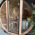 Load image into Gallery viewer, Outlook 4 Person Traditional Cedar Barrel Sauna
