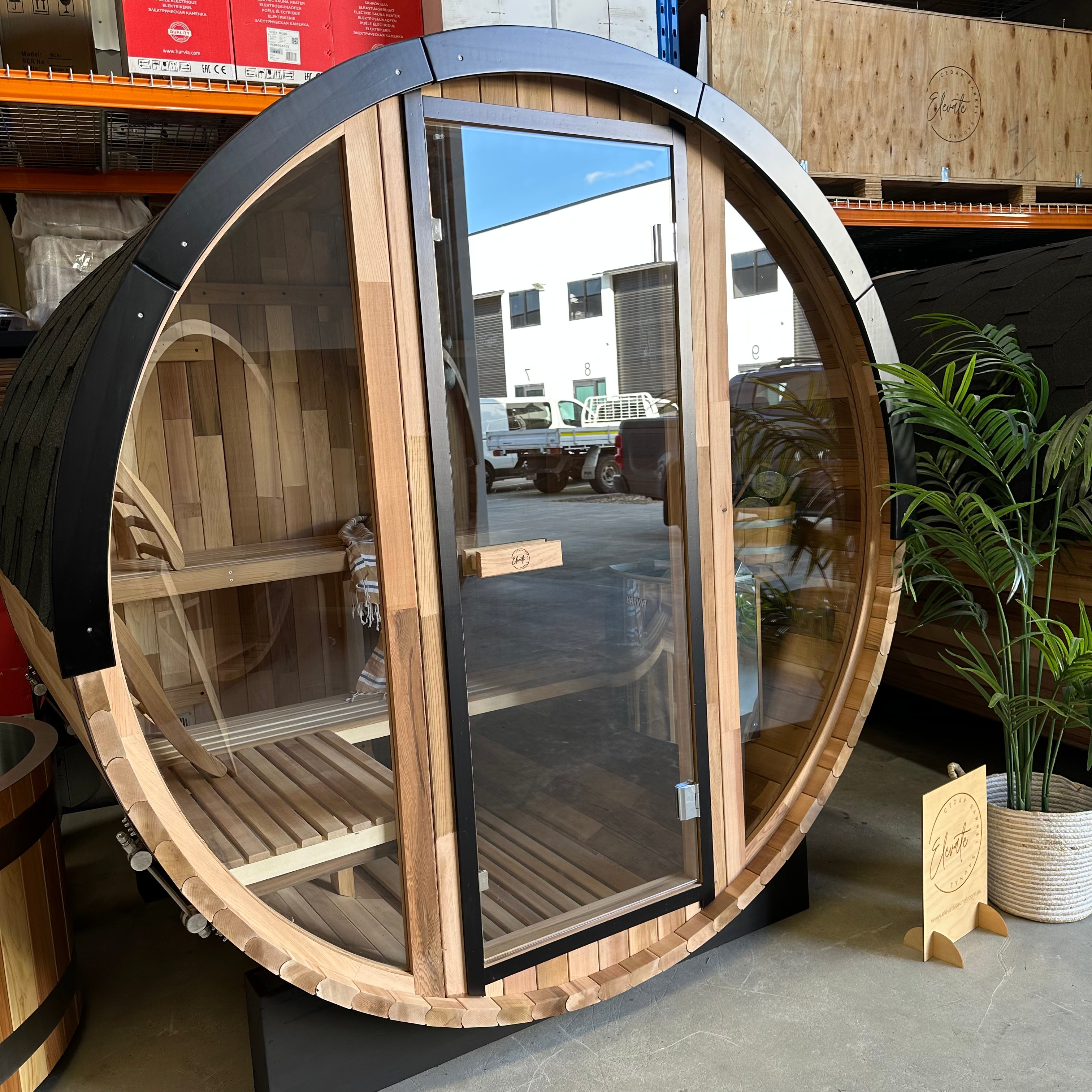 Outlook 4 Person Traditional Cedar Barrel Sauna