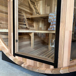 Load image into Gallery viewer, Outlook 4 Person Traditional Cedar Barrel Sauna
