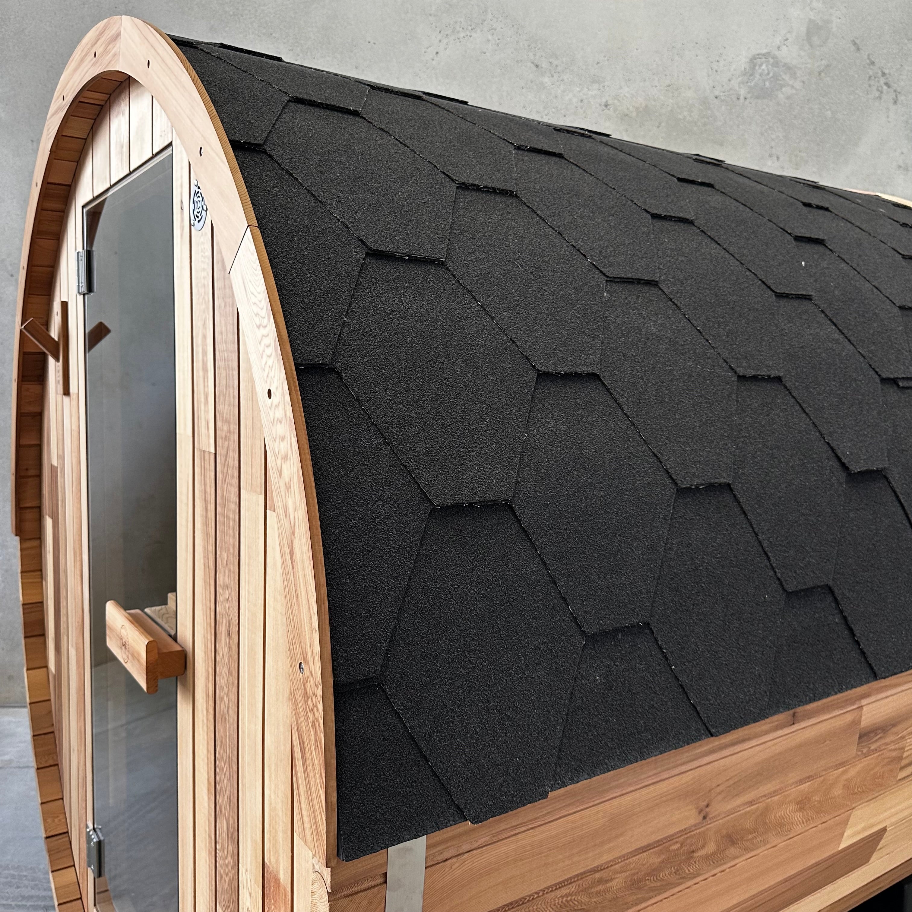 Cove Rearview 4 Person Traditional Cedar Barrel Sauna