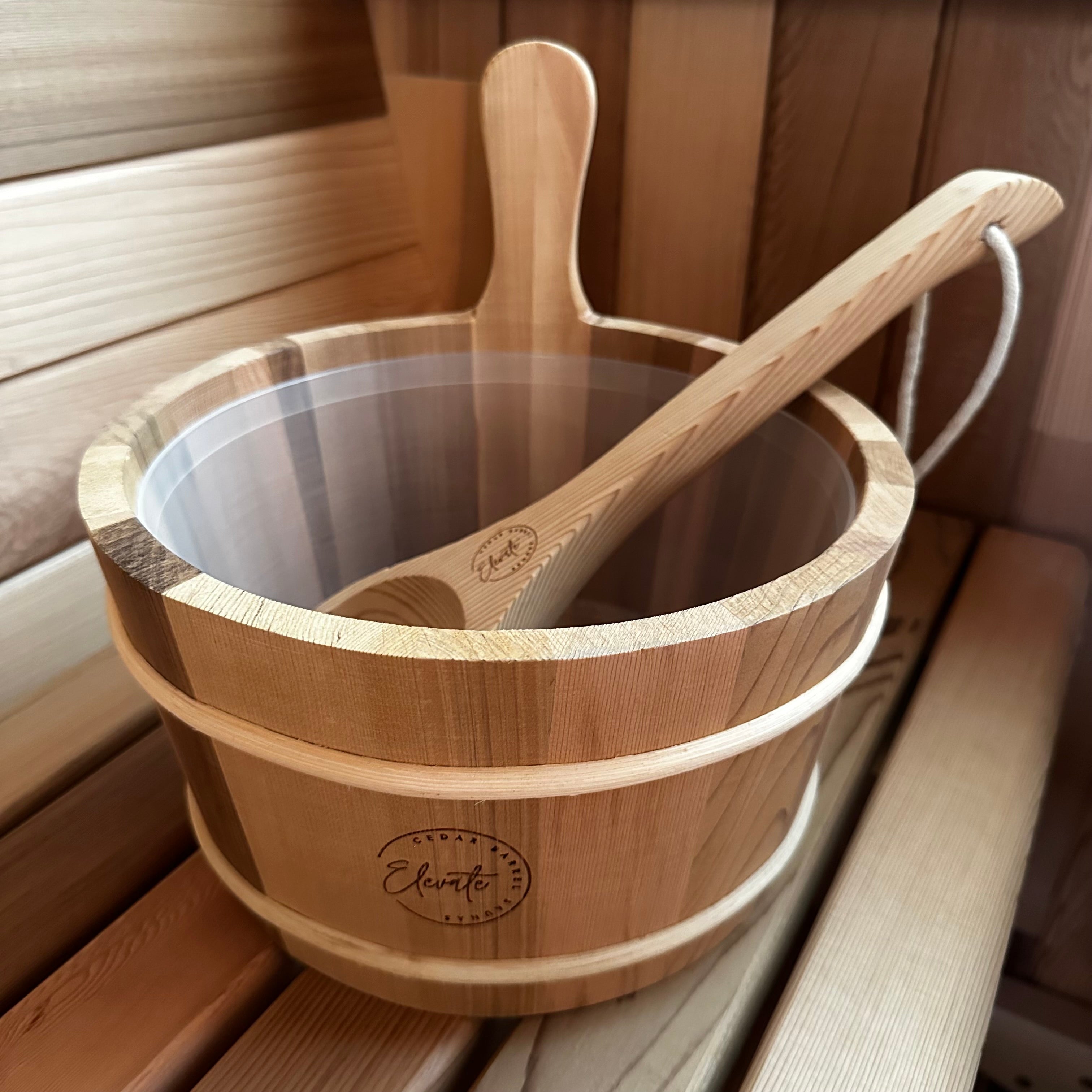 Cove Rearview 4 Person Traditional Cedar Barrel Sauna