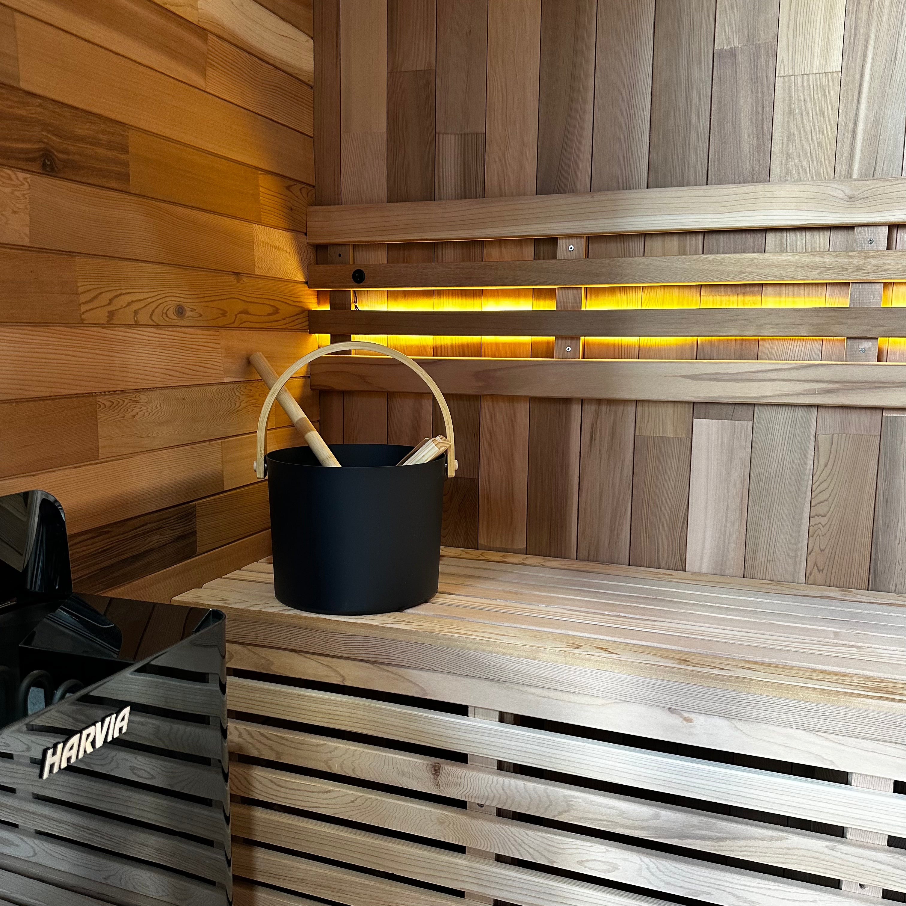 Niche View BLACK 1-2 Person Traditional Cedar Cube Sauna
