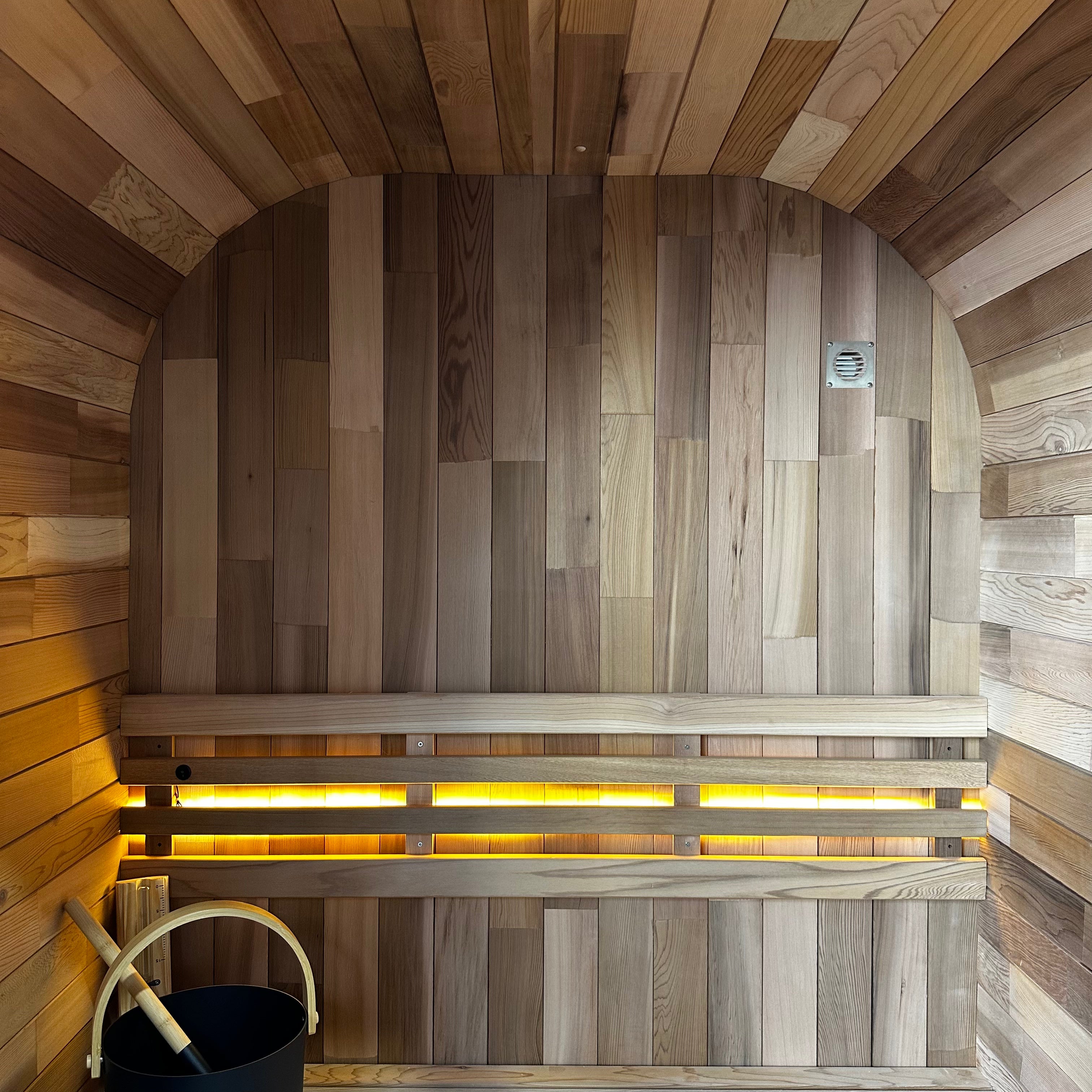 Niche View BLACK 1-2 Person Traditional Cedar Cube Sauna