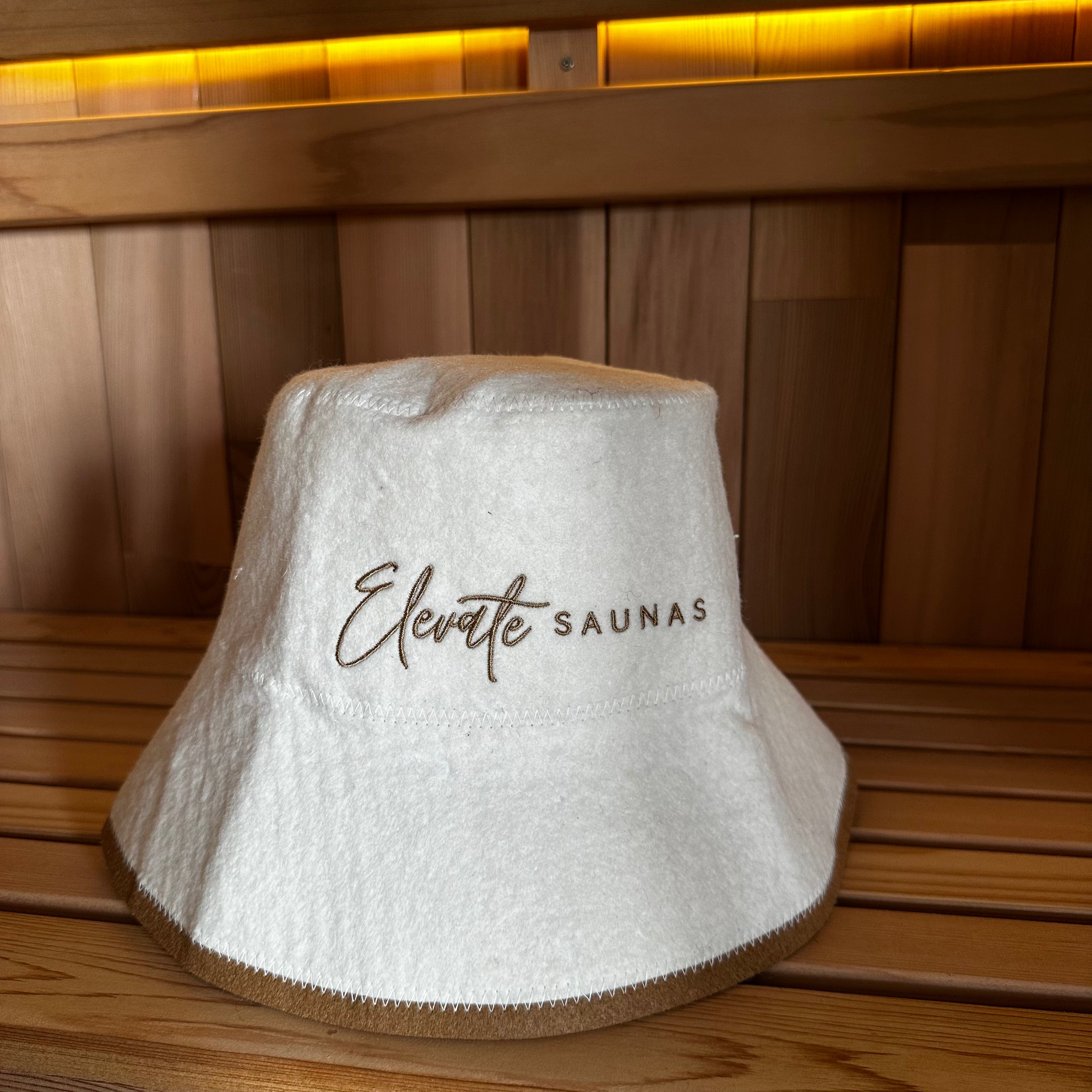 Dune Natural Wool Sauna Bucket Hat with Contrast Trim