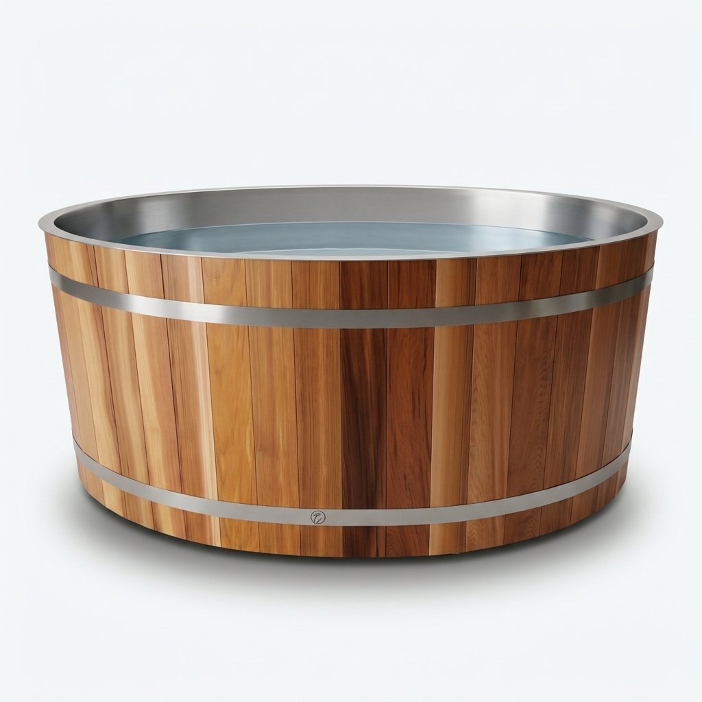 Curve PLUS+ Cedar Ice Bath & 1HP Chiller | 2 Person Plunge