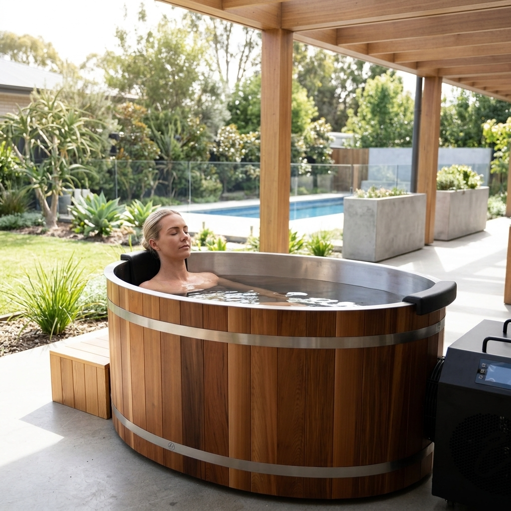 Curve PLUS+ Cedar Ice Bath & 1HP Chiller | 2 Person Plunge
