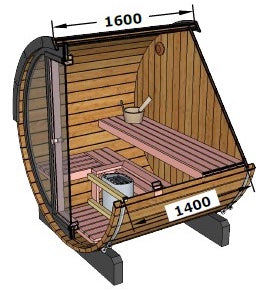 Outlook 4 Person Cedar Barrel Sauna