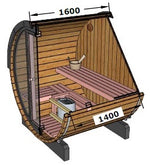 Load image into Gallery viewer, Outlook 4 Person Cedar Barrel Sauna
