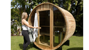 Outlook 4 Person Cedar Barrel Sauna