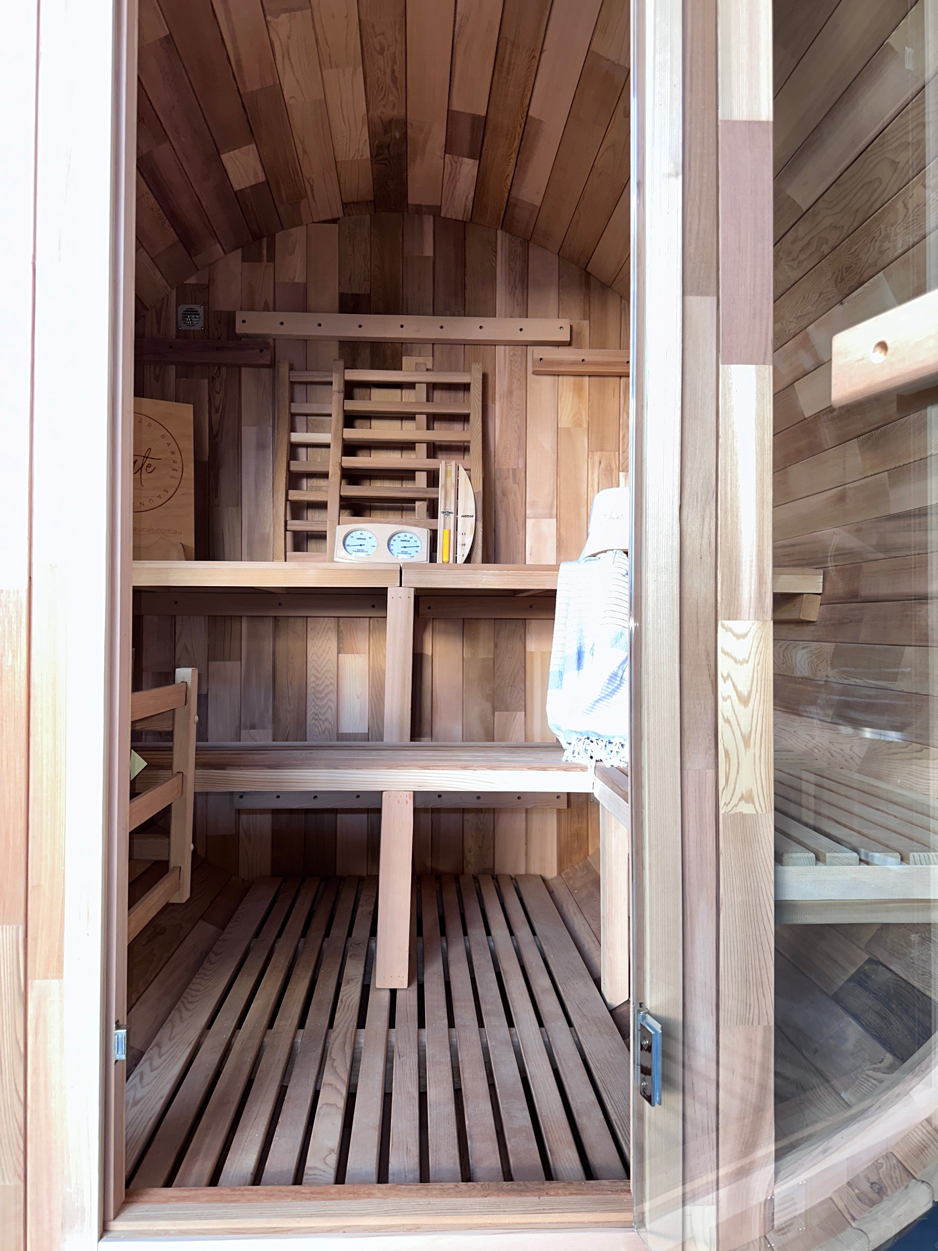 Outlook 4 Person Traditional Cedar Barrel Sauna