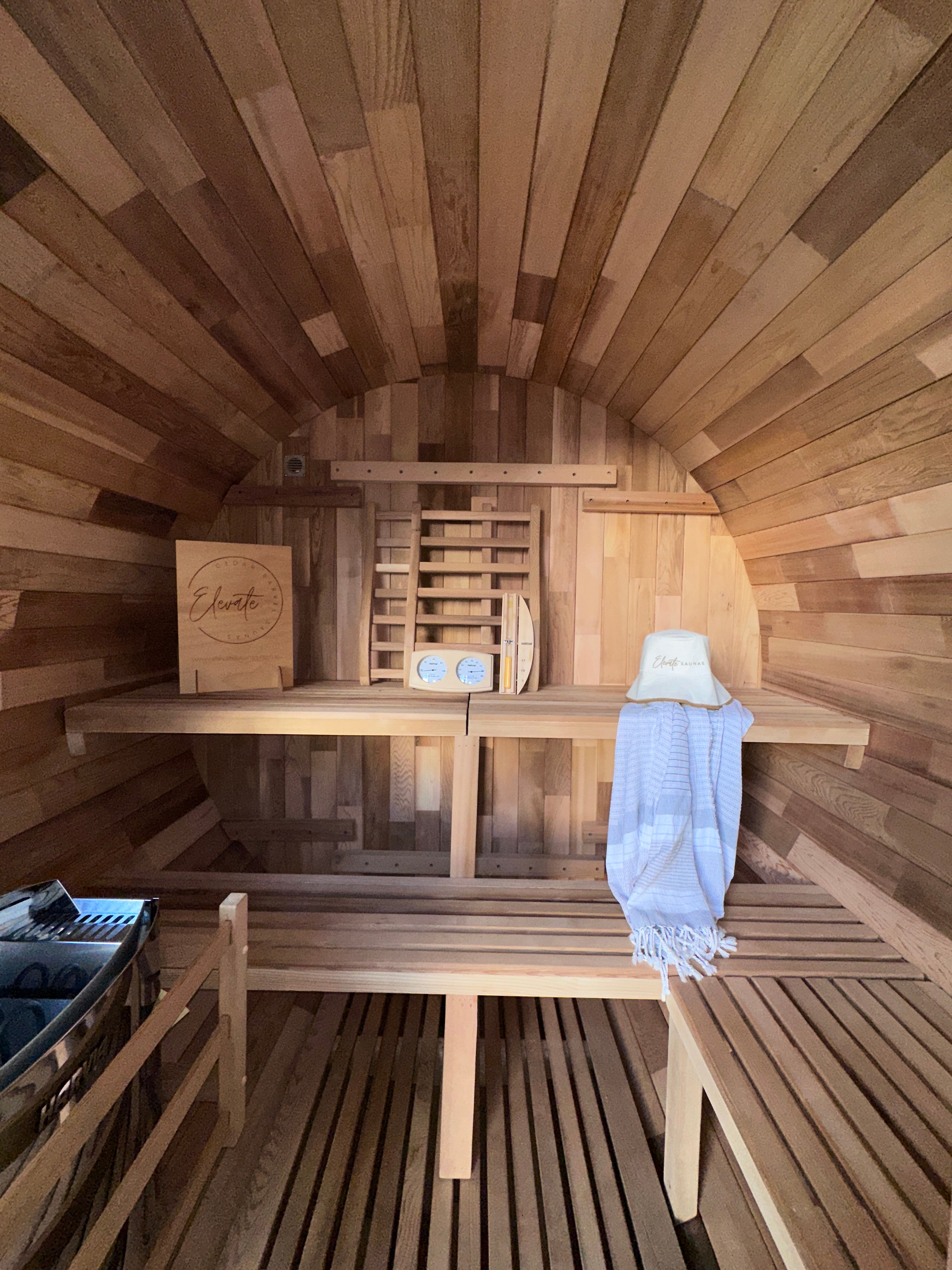 Outlook 4 Person Traditional Cedar Barrel Sauna