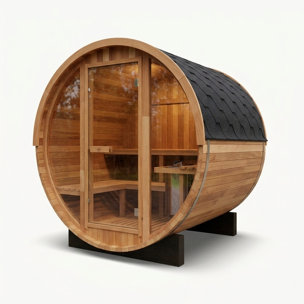 Outlook 4 Person Traditional Cedar Barrel Sauna