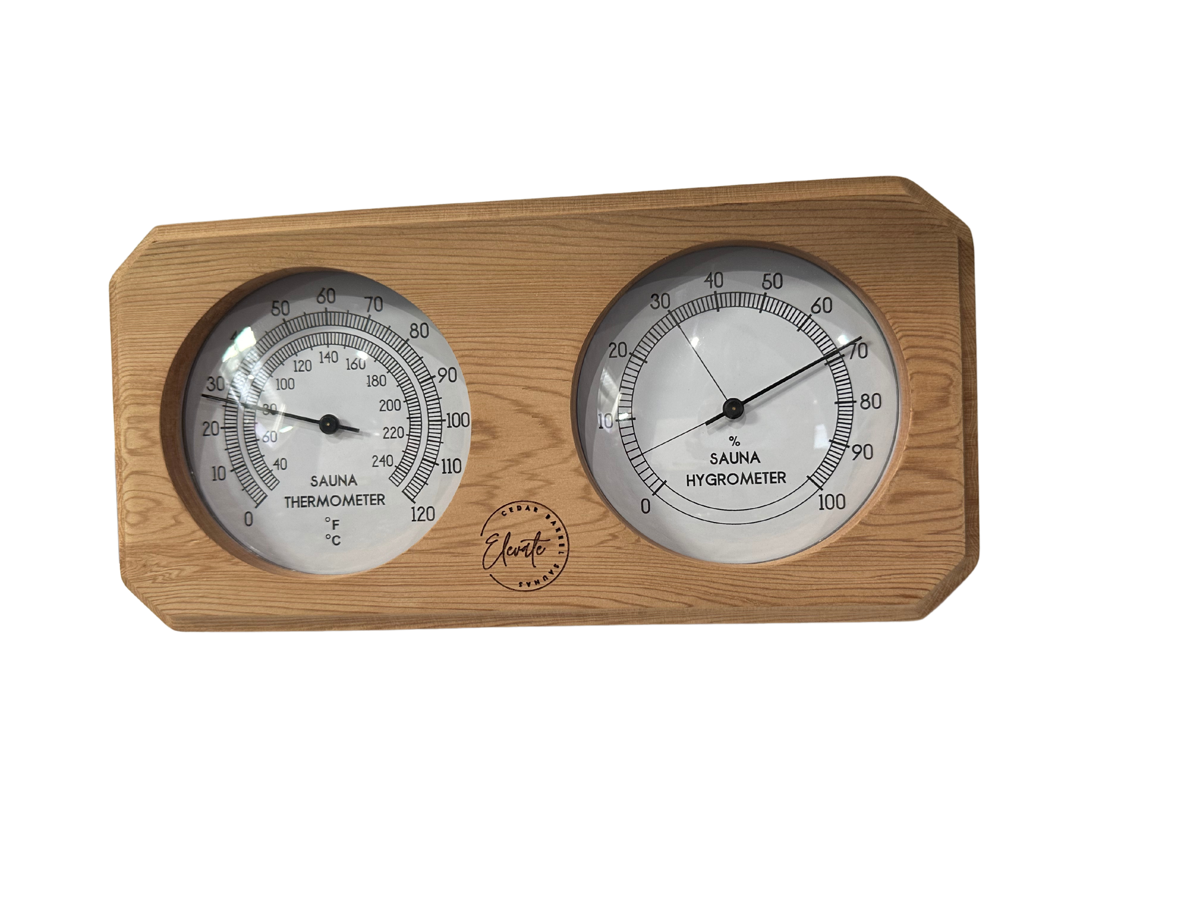 Sauna Thermometer and Hygrometer - Red Cedar