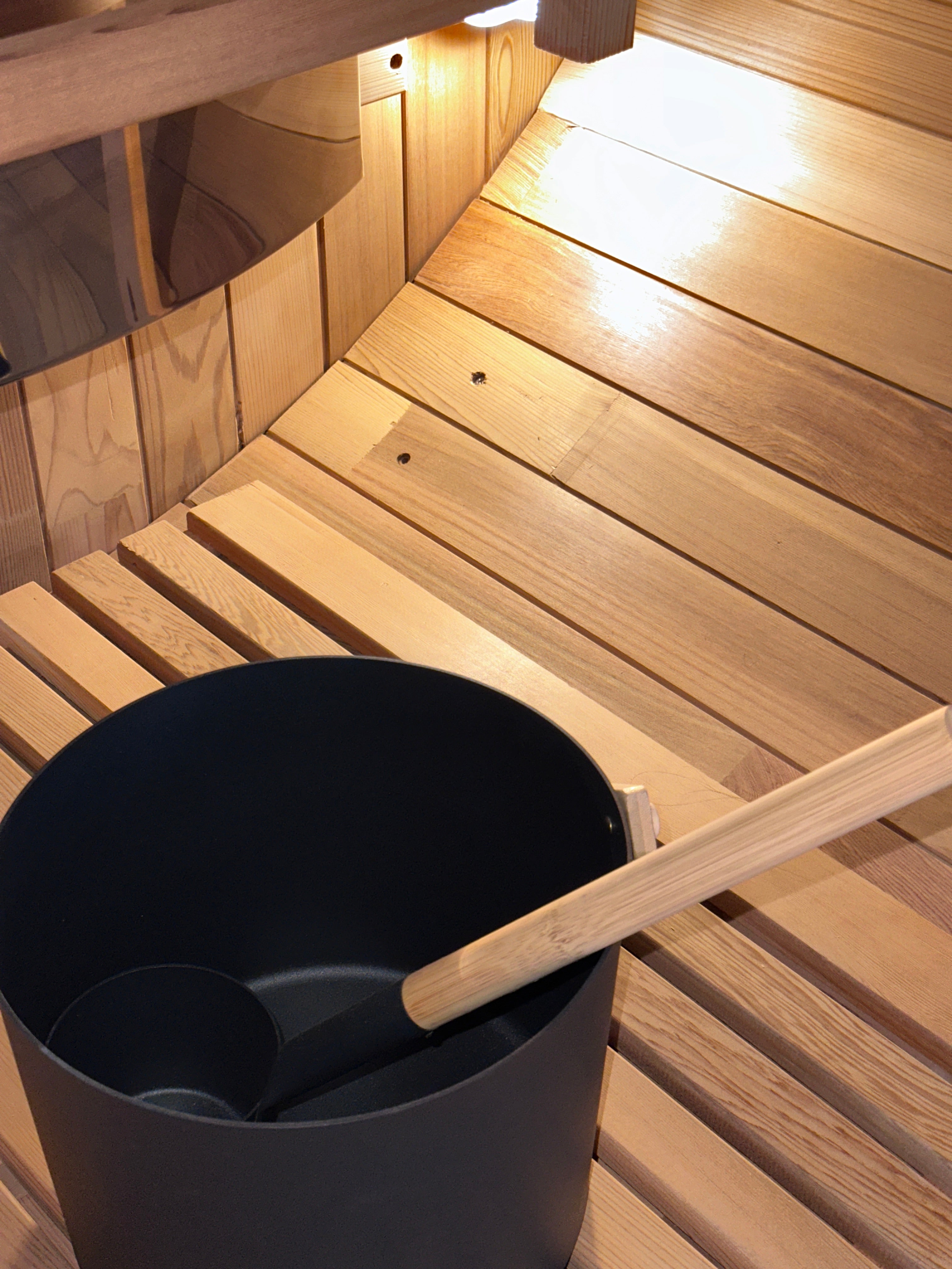 Urban 2-4 Person Traditional Cedar Barrel Sauna | Black Edition
