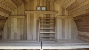 Outlook 4 Person Cedar Barrel Sauna