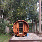 Load image into Gallery viewer, Traditional 6 Person Cedar Barrel Sauna
