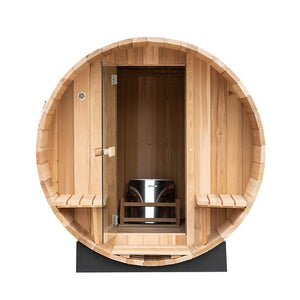 Deluxe 6 Person Cedar Barrel Sauna